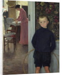 Interior with Women and a Child by Paul Mathey