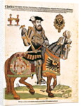 Equestrian portrait of Charles V in armour by Hans Liefrinck