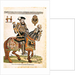 Equestrian portrait of Charles V in armour by Hans Liefrinck