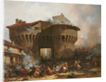 Combat at Porte Pannessac in 1562 by Julien-Michel Gue