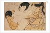 Yama-Uba, the Woman of the Mountain, with Kintoki, her Baby by Kitagawa Utamaro