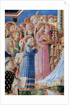 The Coronation of the virgin, detail of musical angels from the left hand side, c.1430-32 by Fra Angelico