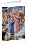 The Coronation of the virgin, detail of musical angels from the left hand side, c.1430-32 by Fra Angelico