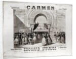 Cover of the score of piano quadrille from 'Carmen' by Edouard Strauss by A. Lamy