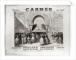 Cover of the score of piano quadrille from 'Carmen' by Edouard Strauss by A. Lamy