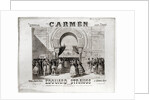 Cover of the score of piano quadrille from 'Carmen' by Edouard Strauss by A. Lamy