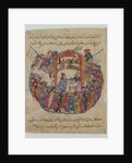 Ms c-23 f.165a, A Doctor Performing a Bleeding in a Crowd of Curious People by Persian School