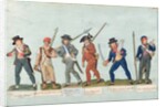 Sans Culotte Lighting his Pipe, Young Butcher, Bourgeois Going to Guard, Huntsman, Citizen Defending his Liberty, Sans Culotte Keeping Guard by Lesueur Brothers