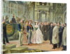 Baron Georges-Eugene Haussmann Napoleon III and Empress Eugenie Visiting the Workers at the Opera by Ed. (after) Gilis