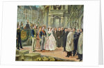 Baron Georges-Eugene Haussmann Napoleon III and Empress Eugenie Visiting the Workers at the Opera by Ed. (after) Gilis
