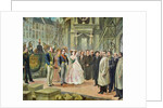 Baron Georges-Eugene Haussmann Napoleon III and Empress Eugenie Visiting the Workers at the Opera by Ed. (after) Gilis