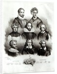 Famous Authors, 1833 by Jacques Francois Gauderique Llanta