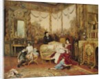 Victorien Sardou and his Family in their Drawing Room at Marly-le-Roi, c.1875 by Auguste de la Brely