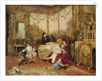 Victorien Sardou and his Family in their Drawing Room at Marly-le-Roi, c.1875 by Auguste de la Brely