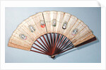 Fan depicting characters involved in the Affaire du Collier, 1786 by French School