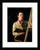 Self Portrait, Sitting next to an Easel, 1825 by Jean Baptiste Camille Corot