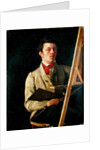 Self Portrait, Sitting next to an Easel, 1825 by Jean Baptiste Camille Corot