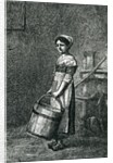 Cosette Carrying a Bucket by Gustave Brion