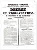 Decree and Proclamation by Louis Napoleon Bonaparte III, President of the Republic, 2nd December 1851 by French School