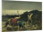 Peasants Harvesting Potatoes During the Flood of the Rhine in 1852 by Gustave Brion