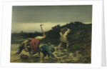 Peasants Harvesting Potatoes During the Flood of the Rhine in 1852 by Gustave Brion