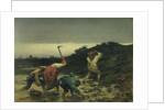 Peasants Harvesting Potatoes During the Flood of the Rhine in 1852 by Gustave Brion