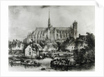 View of the Cathedral of Notre Dame, Amiens by Eugene Balan