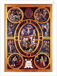 Altarpiece of Sainte-Chapelle, depicting the Crucifixion, enamelled by Leonard Limosin 1553 by Nicolo dell' Abate