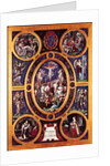 Altarpiece of Sainte-Chapelle, depicting the Crucifixion, enamelled by Leonard Limosin 1553 by Nicolo dell' Abate