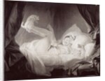 La Gimblette or Young Girl Making her Dog Dance on her Bed by Jean-Honore Fragonard