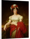 Portrait of Madame de Stael, copy of a painting by Francois Gerard by Marie Eleonore Godefroid