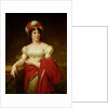 Portrait of Madame de Stael, copy of a painting by Francois Gerard by Marie Eleonore Godefroid