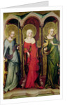 St. Catherine of Alexandria, St. Mary Magdalene and St. Margaret of Antioch, c.1380 by Master of the Trebon Altarpiece