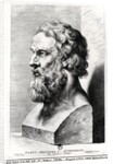 Bust of Plato engraved by Lucas Emil Vorsterman by Peter Paul Rubens