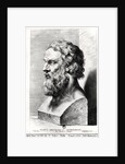 Bust of Plato engraved by Lucas Emil Vorsterman by Peter Paul Rubens