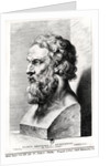 Bust of Plato engraved by Lucas Emil Vorsterman by Peter Paul Rubens