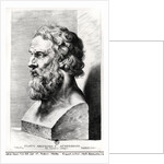 Bust of Plato engraved by Lucas Emil Vorsterman by Peter Paul Rubens