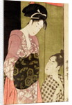 A Man Painting a Woman by Kitagawa Utamaro