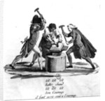 The Three Orders, forging the New Constitution on an Anvil, 1789 by French School