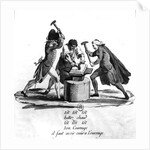 The Three Orders, forging the New Constitution on an Anvil, 1789 by French School