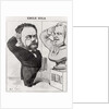 Caricature of Emile Zola Saluting a Bust of Honore de Balzac, 1878 by Andre Gill