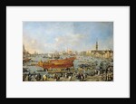 Departure of the 'Bucentaur' for the Lido on Ascension Day, 1766-70 by Francesco Guardi