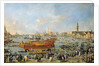 Departure of the 'Bucentaur' for the Lido on Ascension Day, 1766-70 by Francesco Guardi