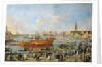 Departure of the 'Bucentaur' for the Lido on Ascension Day, 1766-70 by Francesco Guardi
