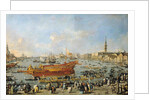 Departure of the 'Bucentaur' for the Lido on Ascension Day, 1766-70 by Francesco Guardi