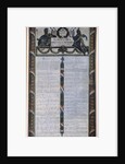 Table of the Declaration of the Rights of Man and the Citizen by French School