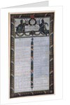 Table of the Declaration of the Rights of Man and the Citizen by French School