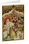 The St. Elizabeth Altarpiece, detail depicting the birth of St. Elizabeth 1474-77 by Master of the Legend of St. Elizabeth