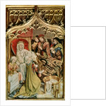 The St. Elizabeth Altarpiece, detail depicting the birth of St. Elizabeth 1474-77 by Master of the Legend of St. Elizabeth