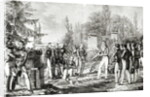 Students from the Ecole Polytechnique at the tomb of Gaspard Monge, September 1818 by Hippolyte Lecomte